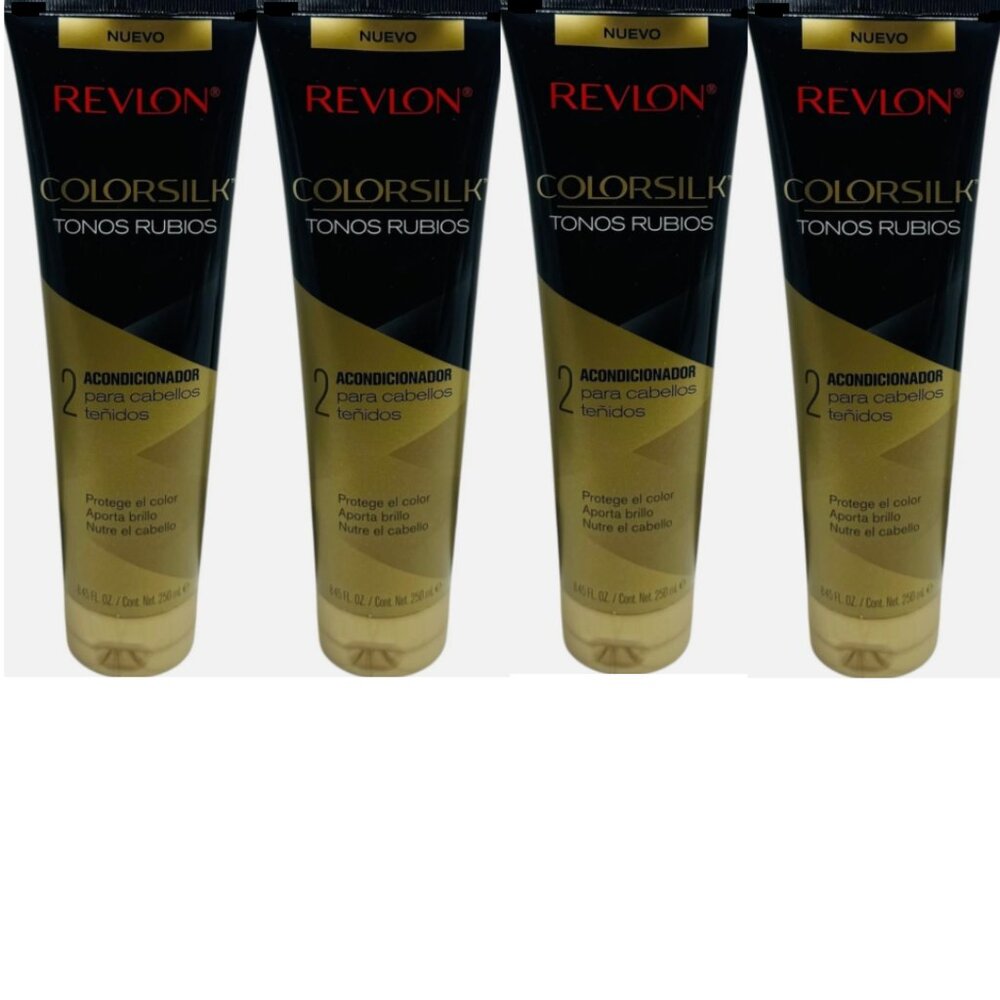 Revlon Colorsilk Conditioner Tonos Rubios Color Treated Blonde Hair 8.45oz 4PK